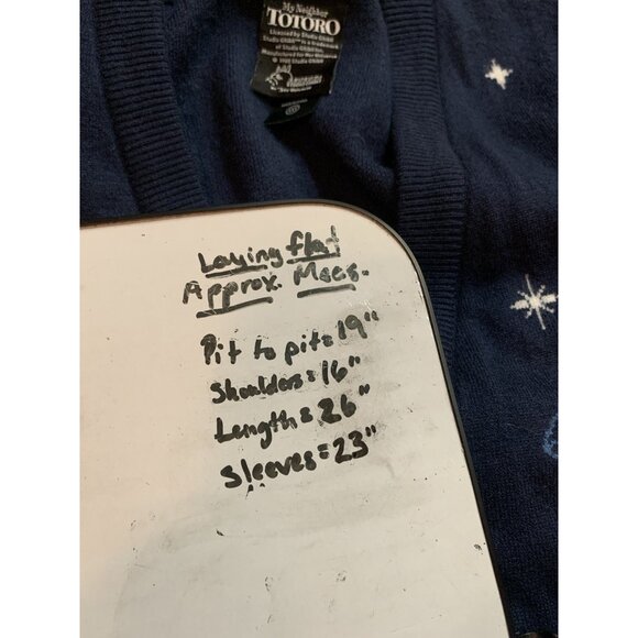 My Neighbor Totoro Cardigan Sz XXS oversized Studio Ghibli Button Front Kawaii - Picture 6 of 6